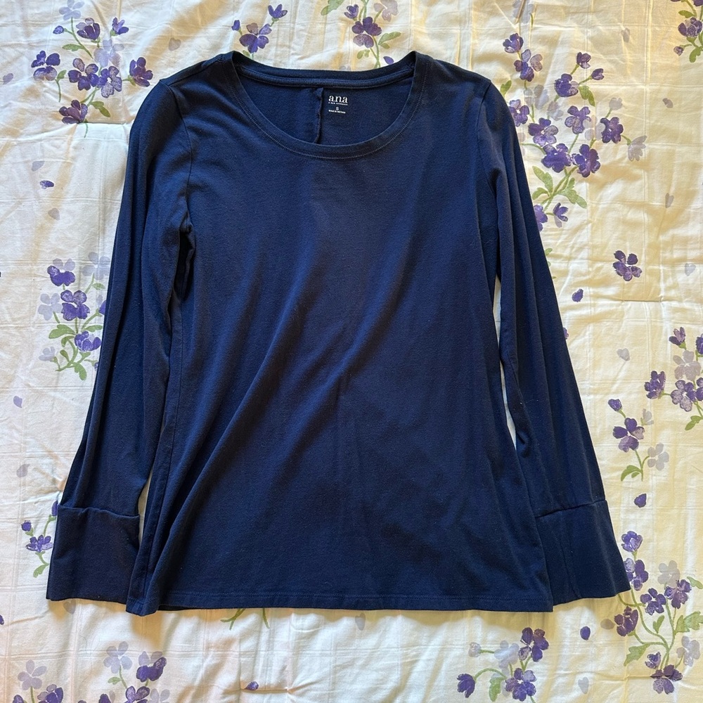 Blue Long Sleeve Tee Shirt